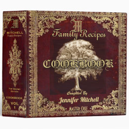 Personlig Vintage Family Rececipe-cookbook