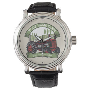 Personlig Vintage Farm Tractor Land Farmer Armbandsur