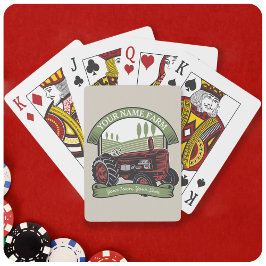 Personlig Vintage Farm Tractor Land Farmer Casinokort