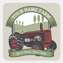 Personlig Vintage Farm Tractor Land Farmer