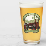 Personlig Vintage Farm Tractor Land Farmer Glaskopp<br><div class="desc">Personlig Vintage Farm Tractor Land Farmer Family Farm - Rolling Backe,  Harvest Fält och Träd,  Cattle Dairy Cows - Customize with your Name or Anpassningsbar Text!</div>