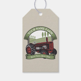 Personlig Vintage Farm Tractor Land Farmer Presentetikett