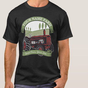 Personlig Vintage Farm Tractor Land Farmer T Shirt