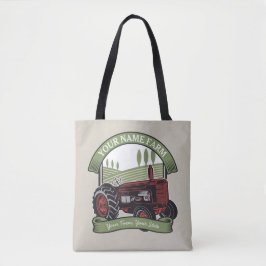 Personlig Vintage Farm Tractor Land Farmer Tygkasse