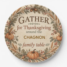 Personlig Vintage Farmhouse Thanksgiving Pappers