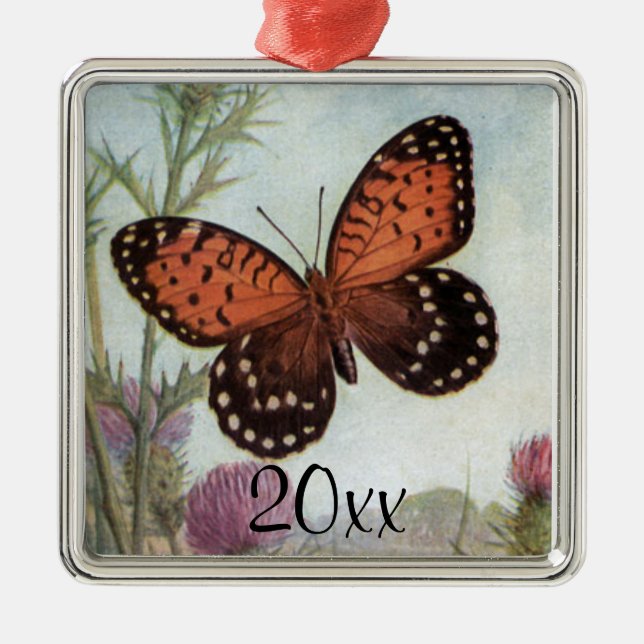 Personlig Vintage Fjäril Ornament (Framsidan)