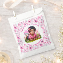 Personlig Vintage Flicka Rosa Baby Shower