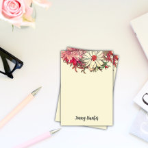 Personlig Vintage Flowers in Rosa and Cream