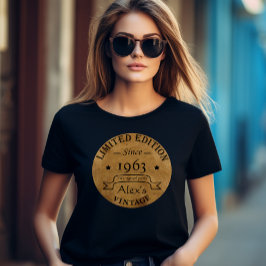 Personlig vintage födelsedagsfest t shirt