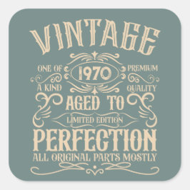 Personlig vintage födelsedagsfest whiskey etikett 