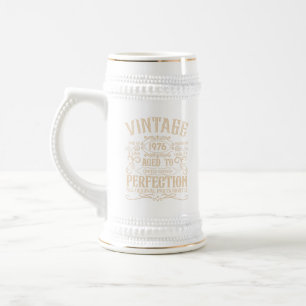 Personlig vintage födelsedagskalksetikett whiskey sejdel