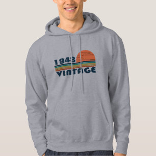 Personlig vintage födelsedagspresent manar hoodie