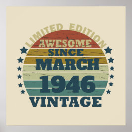 Personlig vintage födelsedagspresent poster