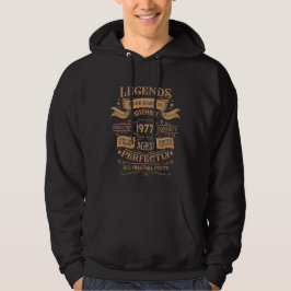 Personlig vintage födelsedagstall whiskey tema hoodie