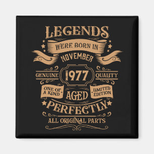Personlig vintage födelsedagstall whiskey tema magnet