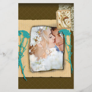Personlig Vintage Fotokollage Brevpapper