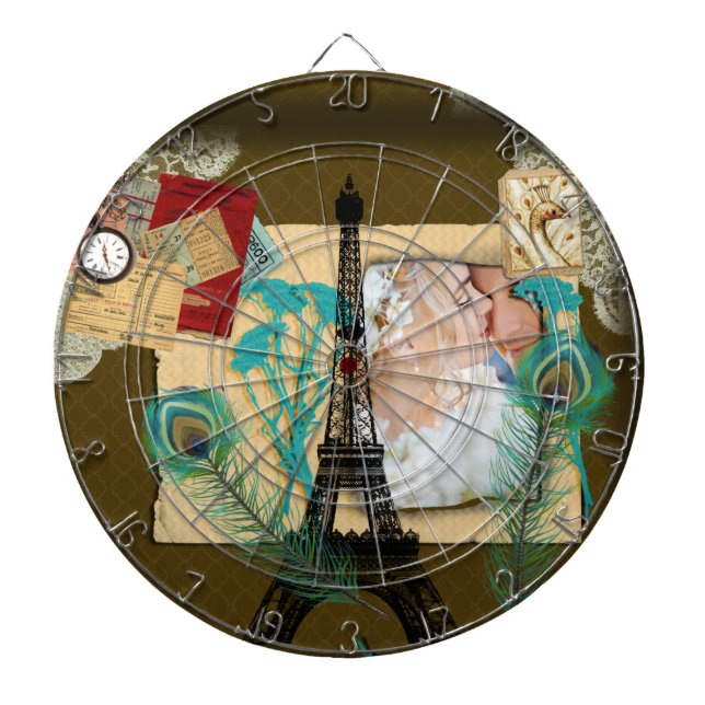 Personlig Vintage Fotokollage Piltavla (Framsidan)