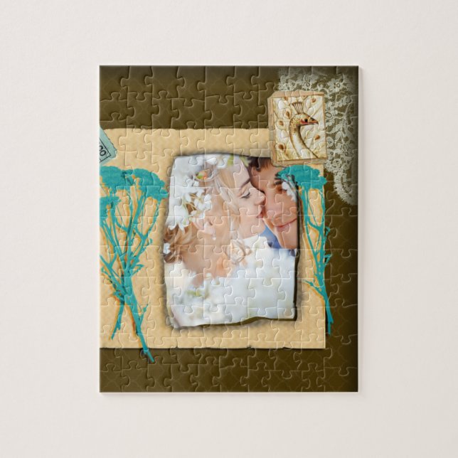 Personlig Vintage Fotokollage Pussel (Vertikal)