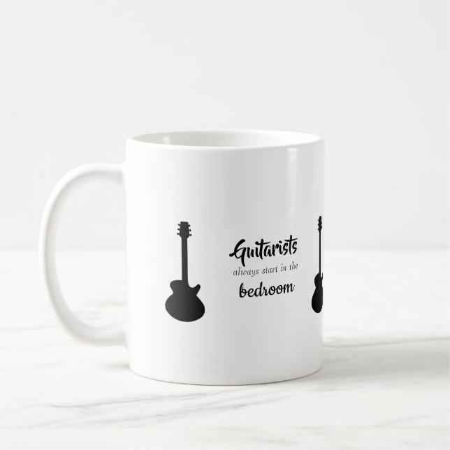 Personlig Vintage Gifts for guitarist, musiker Kaffemugg (Vänster)