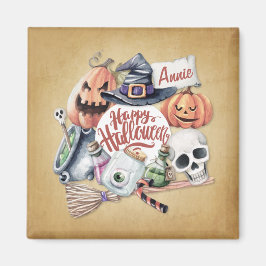 Personlig Vintage Happy halloween | Magnet