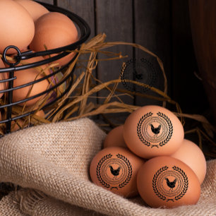 Personlig Vintage Hen Namn Egg Kärlek Rubb Stämpel