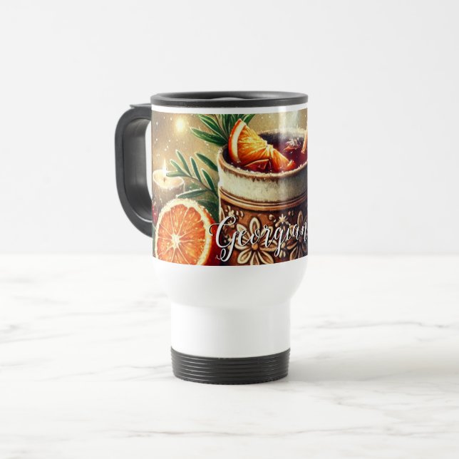 Personlig Vintage-julmarknaden Mulled Vin Resemugg (Framsida vänster)