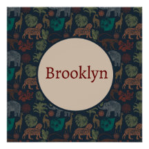 Personlig Vintage Jungle Safari