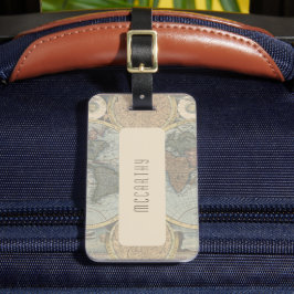 Personlig Vintage Kart Bagage Tag Bagagebricka