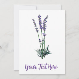 Personlig Vintage Lavender Flower Inbjudningar