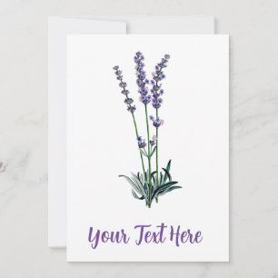 Personlig Vintage Lavender Flower Inbjudningar