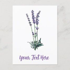 Personlig Vintage Lavender Flower Vykort