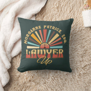 Personlig Vintage Law School Studenten Gift Kudde