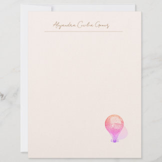 Personlig Vintage Luftballong Letterhead Brevhuvud