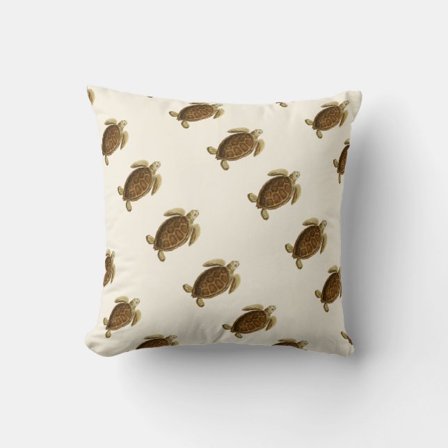 Personlig Vintage Marin Akvarell Kudde (Framsida)