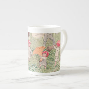 Personlig Vintage Mushroom Älvor Mugg Benporslin Mugg