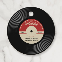 Personlig Vintage Music Temaparty Decor Gåvor Etiketter