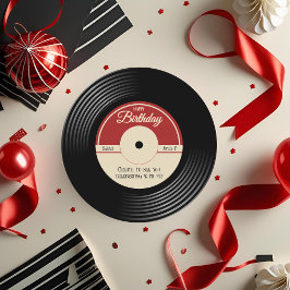 Personlig Vintage Music Temaparty Decor Underlägg Papper Rund