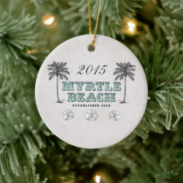 Personlig Vintage Myrtle Beach South Carolina Julgransprydnad Keramik