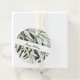 Personlig Vintage Olive Gren Glad helg Gåvor Etiketter