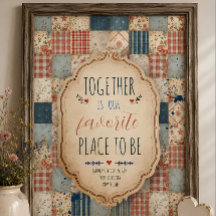 Personlig Vintage Patchwork Familjeminne