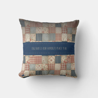 Personlig Vintage Patchwork Gemenskap Kudde