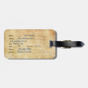 Personlig Vintage Patriotic American Flagga Bagagebricka