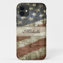 Personlig Vintage Patriotic American Flagga