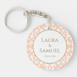 Personlig Vintage Peach Acrylic Keychain