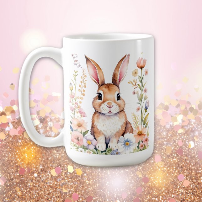 Personlig Vintage Rabbit Grandmas Påsk Mugg (Skapare uppladdad)