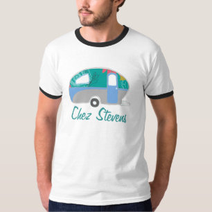 Personlig vintage-retro T-shirt för husvagnsägare
