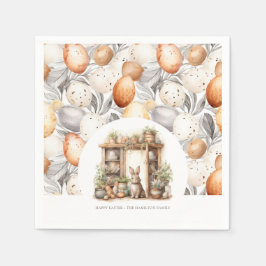 Personlig Vintage Rustic Påsk Pappersservett