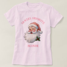 Personlig Vintage Santa's Favorite Rosa Julafton
