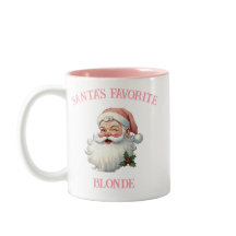 Personlig Vintage Santa's Favorite Rosa Julafton