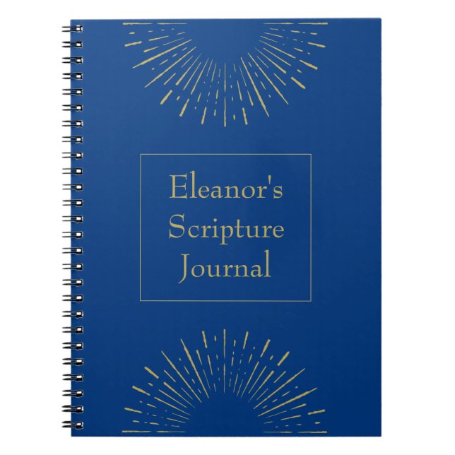Personlig Vintage Scripture Journal Anteckningsbok (Framsidan)